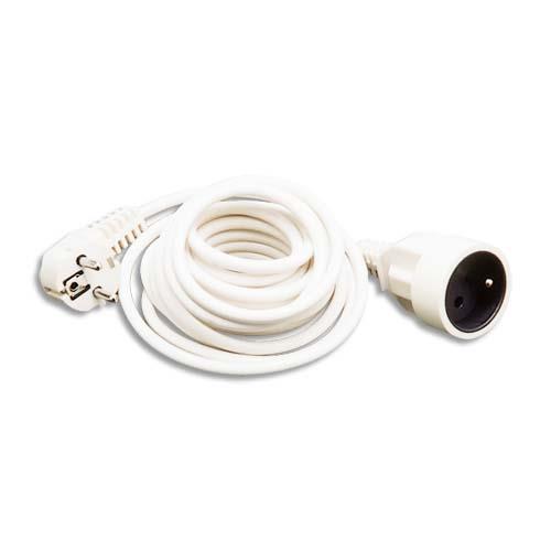 WONDAY Rallonge électrique lisse 3m Blanc GAE300062 (dont eco-taxe de 0,02 €)