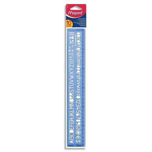 MAPED Trace-lettres en polystyrène Vert, Longueur 30 cm, hauteur des caractères 8 mm