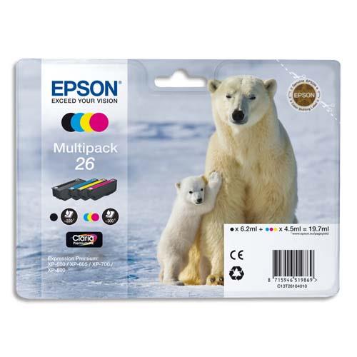 EPSON Multipack 4 couleurs (T2616) C13T26164010 (dont eco-taxe de 0,02 €)