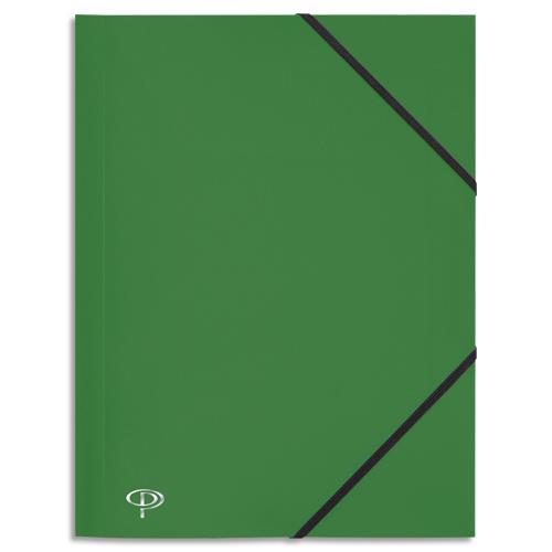 PERGAMY Chemise 3 rabats et élastique en polypropylène 4/10e Vert