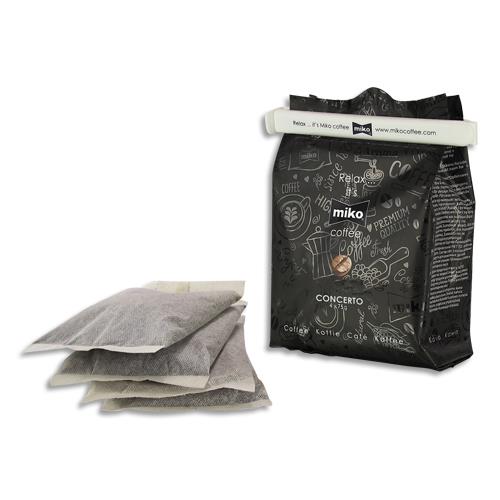 MIKO CAFE Carton de 48 Filtres Doses Café Concerto 50% arabica et 50% robusta pour Miko 151, 12x4 filtres