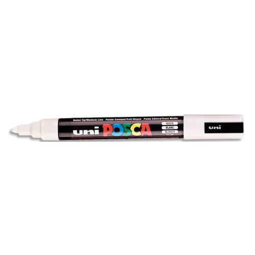 POSCA Marqueur peinture encre Blanche à pigmentation et base eau pointe moyenne ogive