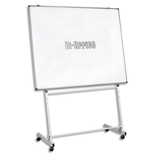 BI-OFFICE Piètement mobile Gris en aluminium L90 x H70 cm, pour tableaux Blancs jusqu'à 150 x 100 cm (dont eco-taxe mobilier de 0,96 €)