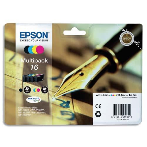 EPSON Multipack Jet d'Encre (T1626) C13T16264010 (dont eco-taxe de 0,02 €)