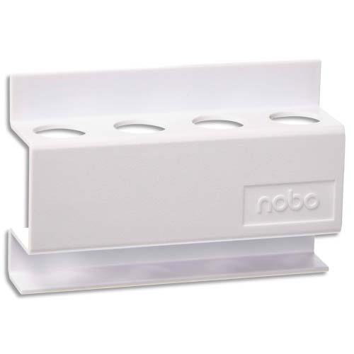 NOBO Porte-marqueurs magnétique, capacité 4 marqueurs, blanc