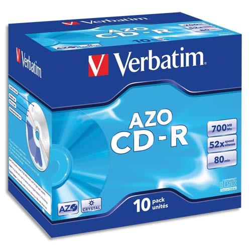VERBATIM Boîte de 10 CDR 80mn 700Mo (dont taxe copie privée de 3,53 €)