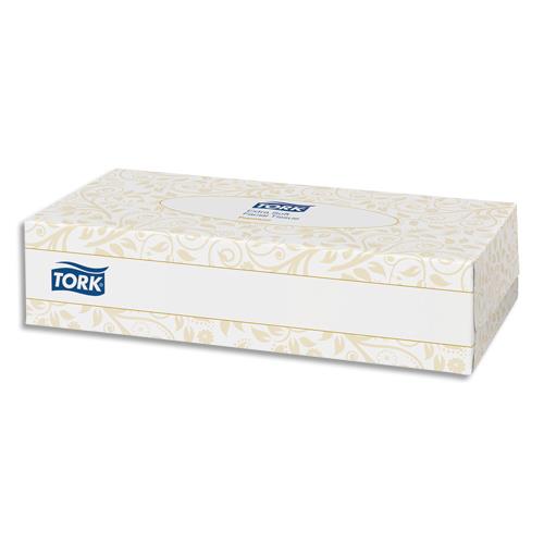 TORK Boîte de 100 mouchoirs jetables enchevetrés 2 plis Blanc C48569