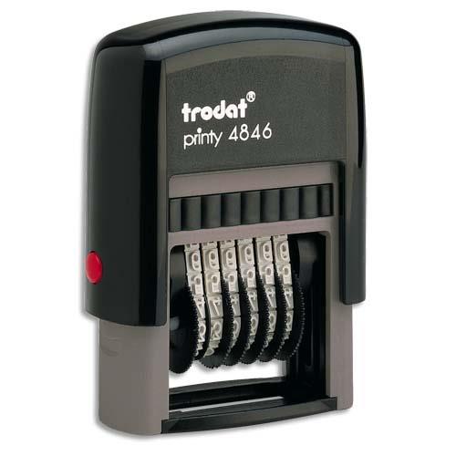 TRODAT Numéroteur 6 bandes - Printy 4846 à encrage automatique. Hauteur caractères 4mm