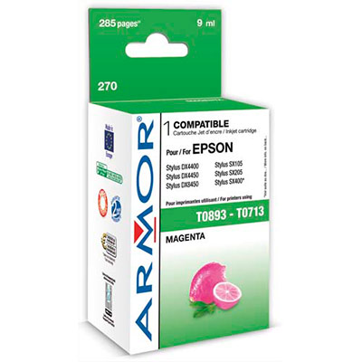 ARMOR Cartouche compatible Jet d'encre Magenta EPSON T071340 K12316 (dont eco-taxe de 0,02 €)