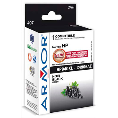 ARMOR Cartouche Jet d'encre compatible Noir HP 940XL C4906AE K20445 (dont eco-taxe de 0,02 €)