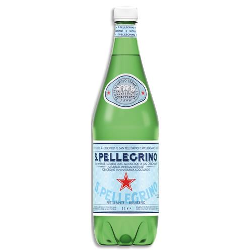SAN PELLEGRINO Bouteille d'eau pétillante 1 litre minérale