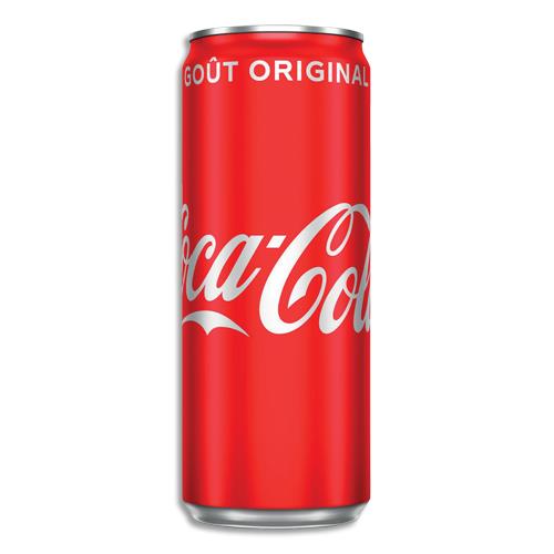 COCA-COLA Canette Slim de boisson gazeuse pétillante de 33 cl