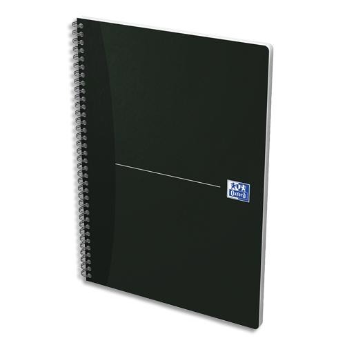 OXFORD Cahier spiralé Essentials 21x29,7cm 180 pages petits carreaux 5x5. Couverture carte souple Noire