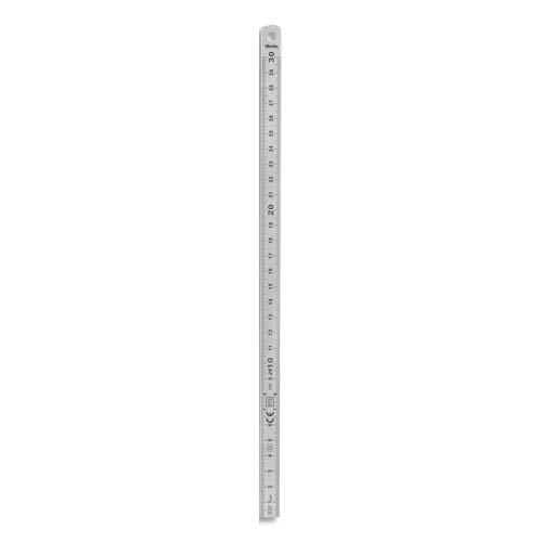 WONDAY Règlet inox 2 faces : mm et 1/2mm, longueur 30 cm