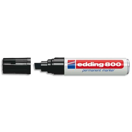 EDDING Marqueur Edding 800 permanent, corps alu - pointe biseautée- coloris Noir
