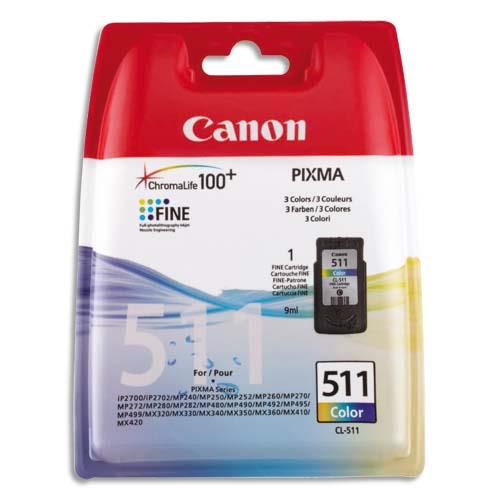 CANON Cartouche Jet d'encre couleur CL511 (dont eco-taxe de 0,01 €)