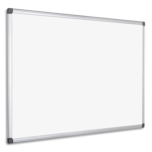 PERGAMY Tableau Blanc laqué magnétique, cadre aluminium, Format : L90 x H60 cm (dont eco-taxe mobilier de 0,55 €)