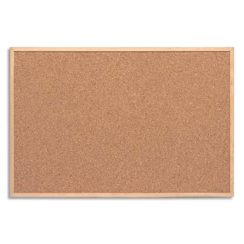 Tableau en Liège cadre bois, fixation fournie, livré avec 6 épingles - Format : L60 x H40 cm (dont eco-taxe mobilier de 0,03 €)
