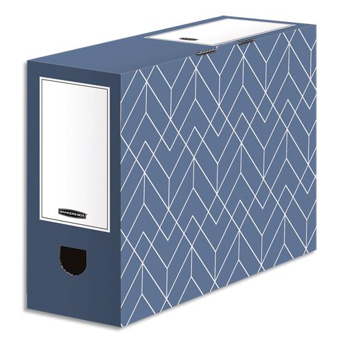 BANKERS BOX Boîte archives dos de 10 cm HEAVY DUTY DESIGN. Montage manuel. Coloris bleu