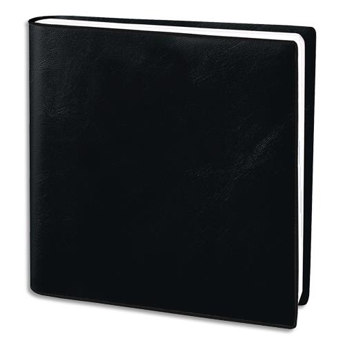 Agenda Bureau millésimé Eco 1 semaine sur 2 pages + notes, format 16 x 16 cm PVC lisse Noir