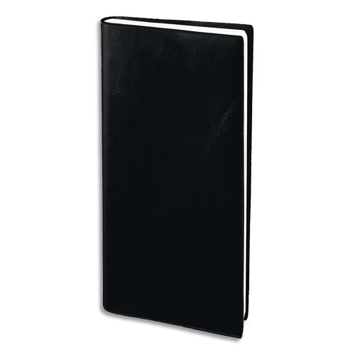 Agenda Poche millésimé Eco 1 semaine sur 1 page + 1 page de note, format 9 x 17 cm PVC Noir