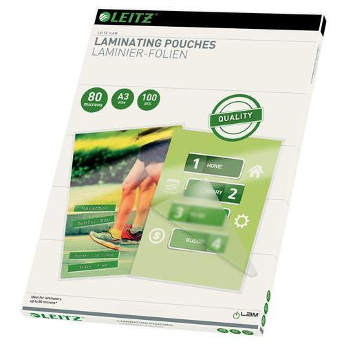 LEITZ Paquet de 100 Pochettes Leitz iLAM pour plastification à chaud, A3, 2 x 80 microns 33819