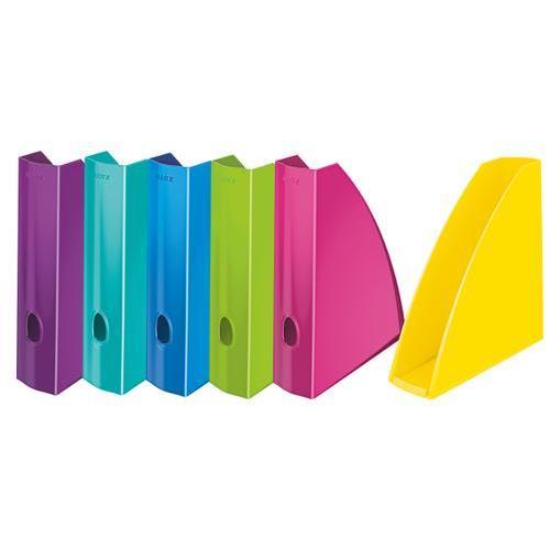 LEITZ Lot de 6 Porte-revues WOW. Dimensions (hxp) : 31,2 x 25,8 cm. Dos de 7,5 cm. Coloris Assortis
