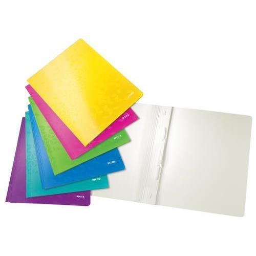 LEITZ Chemise de présentation à lamelles A4 WOW en polypropylène. Coloris assortis