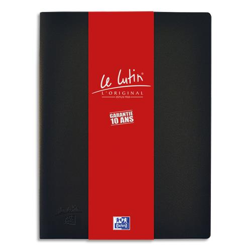OXFORD Protège documents LUTIN ORIGINAL 40 vues, 20 pochettes. En PVC opaque. Format A4. Coloris Noir