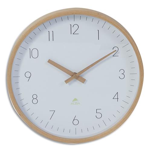 ALBA Horloge murale 30 cm cadran bois (dont eco-taxe de 0,11 €)