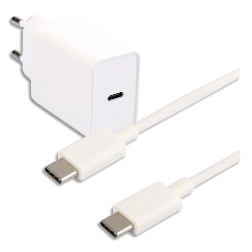 APM Chargeur secteur USB Type C + Câble Type C 1 mètre (dont eco-taxe de 0,02 €)
