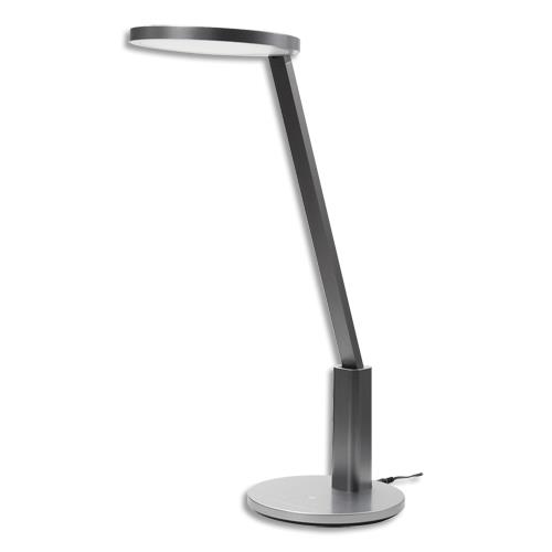 ALBA Lampe LEDTECH aluminium et ABS 5 fonctions luminosité Tête:15,5 cm Bras:46,5 cm Base:16 cm. Grise (dont eco-taxe de 0,31 €)