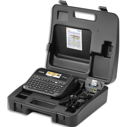 BROTHER Etiqueteuse bureautique pro PT-D610BTVP 18mm + adaptateur, ruban TZe 4m, câble, mallette (dont eco-taxe de 0,38 €)