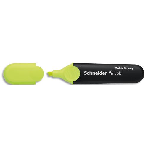 SCHNEIDER Surligneur JOB 150 (rechargeable) pointe biseautée, encre Jaune