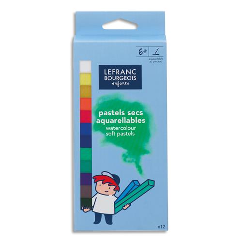 LEFRANC BOURGEOIS Boîte 12 pastels tendres. Coloris assortis