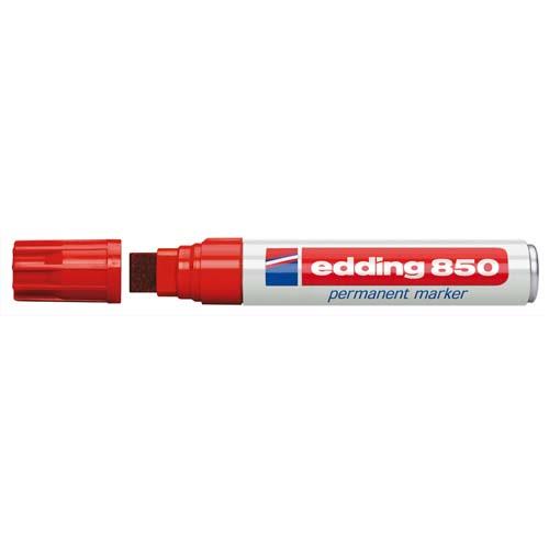 EDDING Marqueur Edding 850 permanent, corps alu - pointe biseautée- coloris Rouge