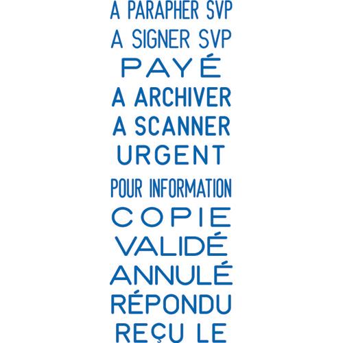 TRODAT Timbre multiformules commercialesx12 - Printy 4822 Bleu à encrage auto. Hauteur caractères 4mm