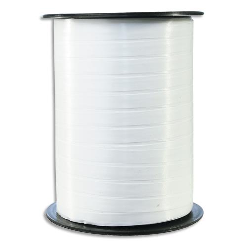 CLAIREFONTAINE Bobine bolduc de comptoir 500mx7mm lisse coloris Blanc