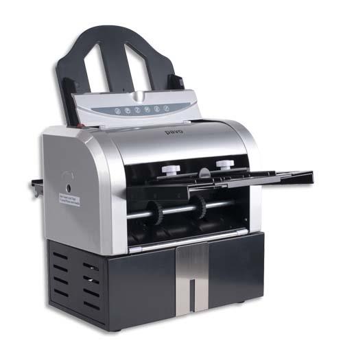 PAVO Plieuse à courrier automatique Gris Noir, formats A4 A5, écran LED - Dim : L42,5 x H40 x P36,5 cm (dont eco-taxe de 1,33 €)