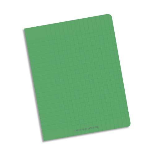 CONQUERANT C9 Cahier piqûre 24x32cm 96 pages 90g quadrillé 5x5. Couverture polypropylène Vert