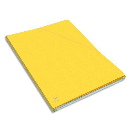 OXFORD Chemise EUROFOLIO ALPINA en carte lustrée 6/10e, 450g. Dos 1,5 cm. Pour format A4. Coloris Jaune