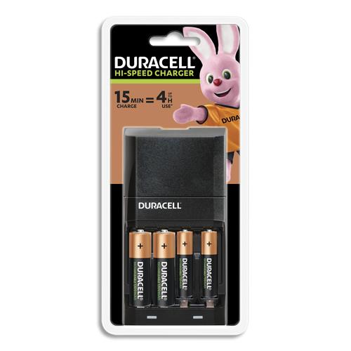 DURACELL Chargeur Piles Rechargeables 45 minutes, CEF27 avec 2 accus AA 1300 mAh et 2 accus AAA 750 mAh (dont eco-taxe de 0,06 €)