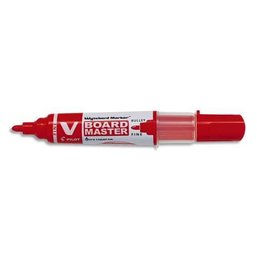 PILOT Marqueur effaçable à sec, pointe ogive, VBOARD MASTER, pointe fine, Rouge