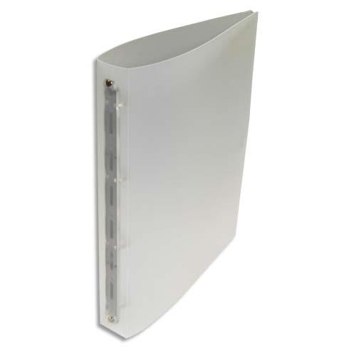 Classeur 4 anneaux polypropylène dos 4 cm Incolore