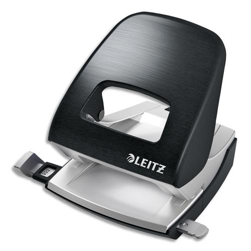 LEITZ Perforateur STYLE Noir- 2 trous en métal - Capacité 30 feuilles - Livré en Boîte