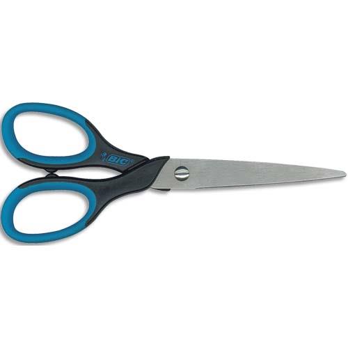 BIC Comfort Ciseaux Enfants 16 cm - Noir/Bleu ou Noir/Rose (Sans Choix Possible)
