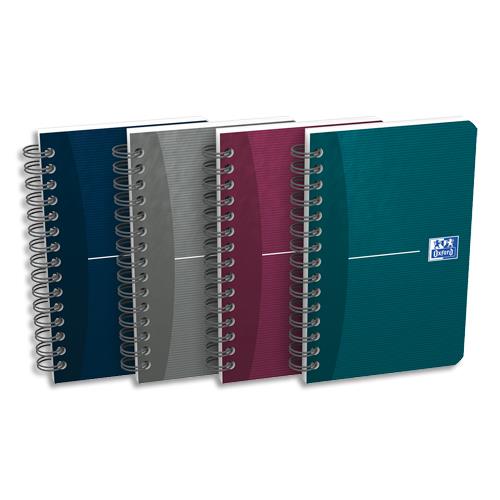 OXFORD Carnet spiralé Essentials 9x14, 180 pages 5x5. Couverture carte souple assortie
