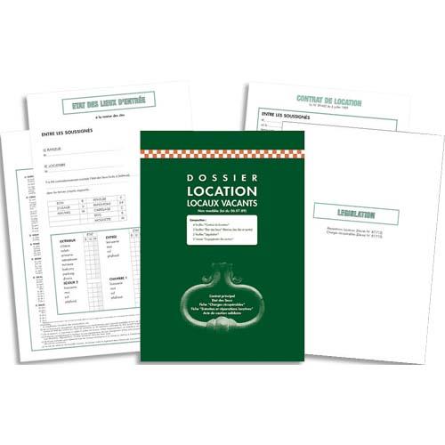 EXACOMPTA Kit dossier location non meublée, contrat + état des lieux + notice + inventaire + acte de caut