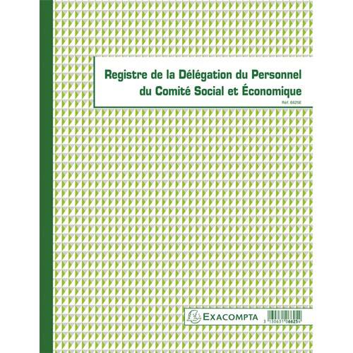 EXACOMPTA Registre des délégués du personnel CSE format 24x32cm, 30 pages 6625E