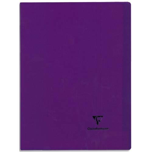 CLAIREFONTAINE Cahier Koverbook piqûre 96 pages grands carreaux Seyès maxi format 24x32cm. Couv polypro.